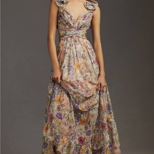 Mac Duggal Floral Maxi Dress in Multicolor